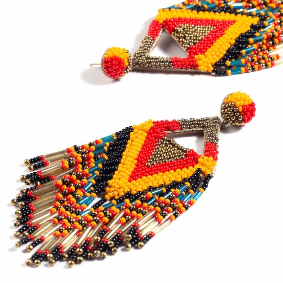 NWT Deepa Gurnani Luxe Beaded Diamond Chandeliers - Picture 15 of 16